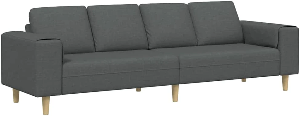 Svetainės sofa Tamsiai pilka 250 x 77 x 76 cm Poliesteris