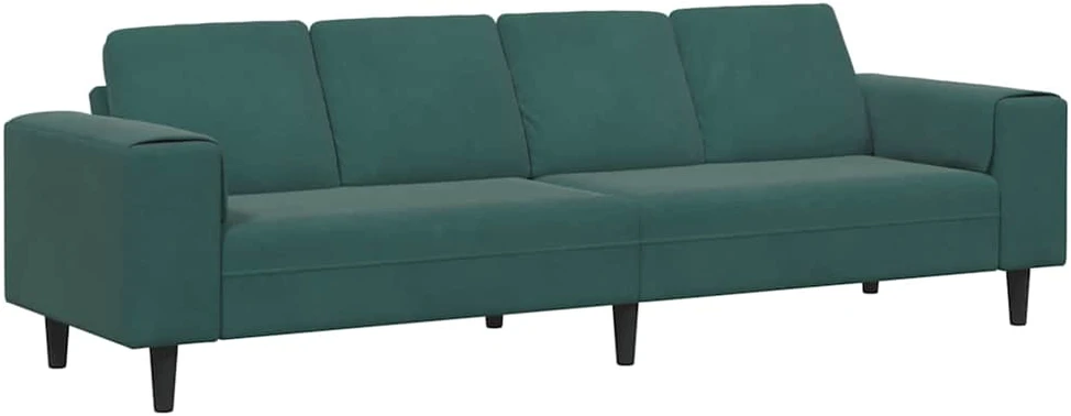 Svetainės sofa Tamsiai žalia 250 x 77 x 76 cm