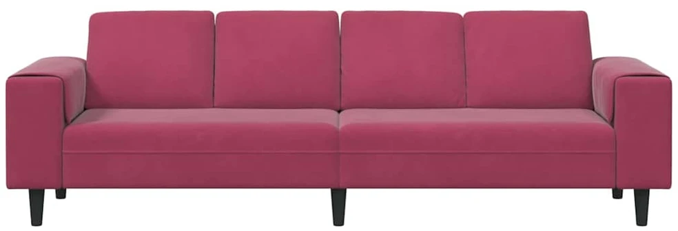 Svetainės sofa Vyno raudona 250 x 77 x 76 cm