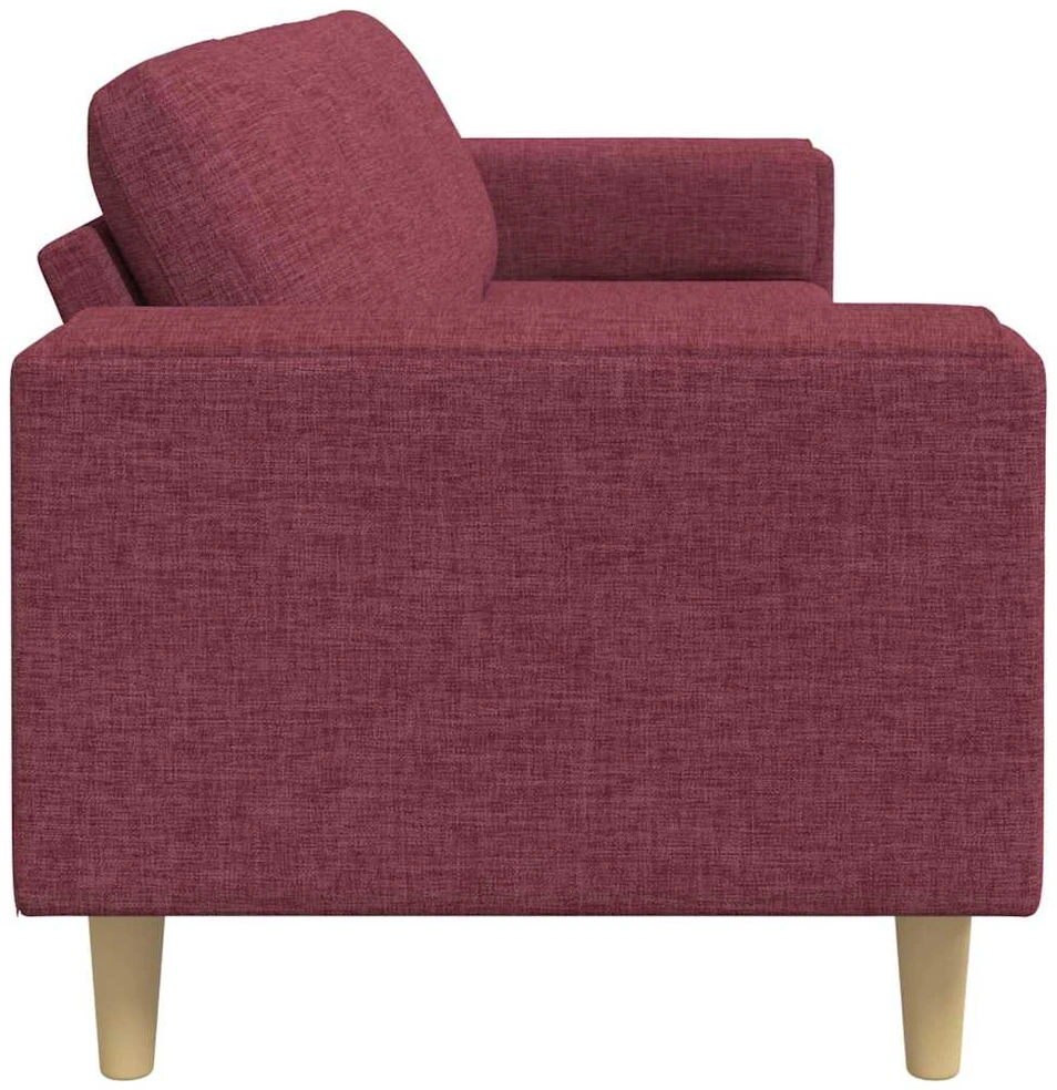 Svetainės sofa Vyno raudona 250 x 77 x 76 cm Poliesteris