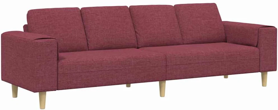 Svetainės sofa Vyno raudona 250 x 77 x 76 cm Poliesteris