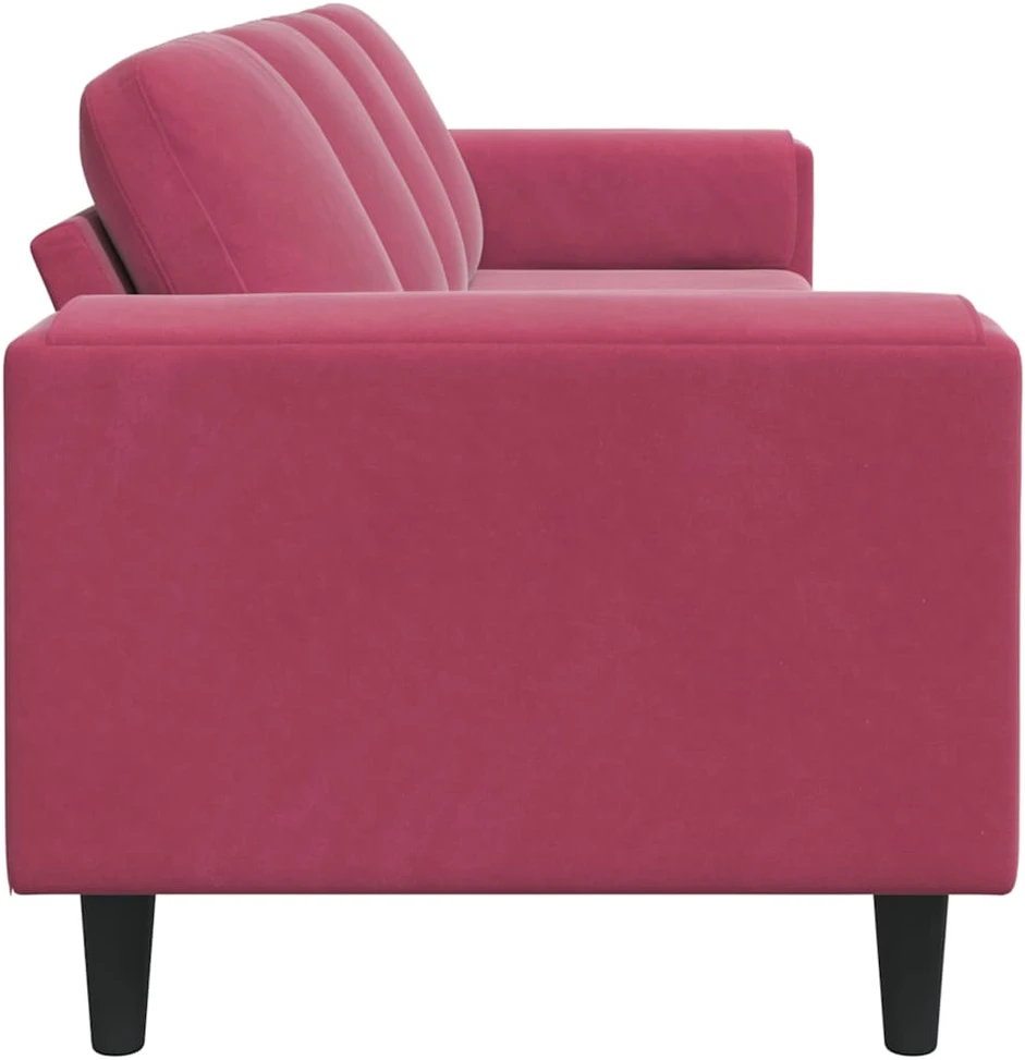 Svetainės sofa Vyno raudona 250 x 77 x 76 cm