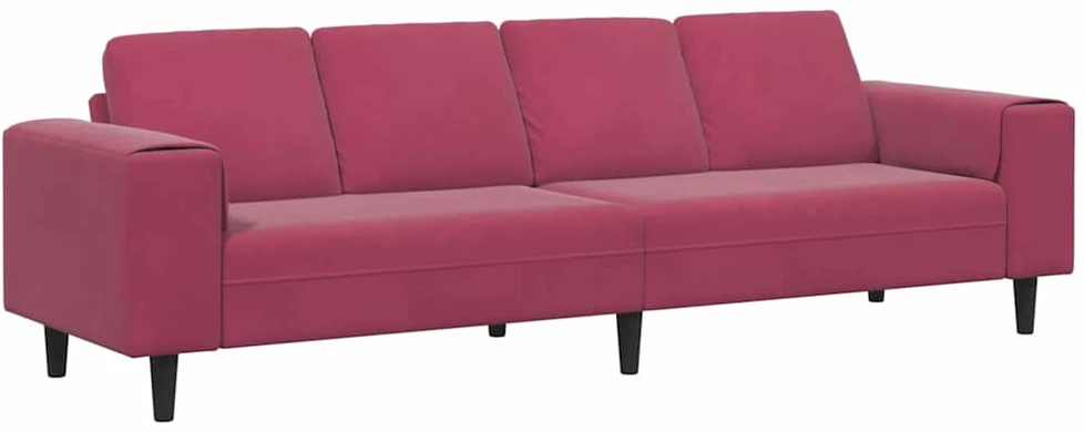 Svetainės sofa Vyno raudona 250 x 77 x 76 cm