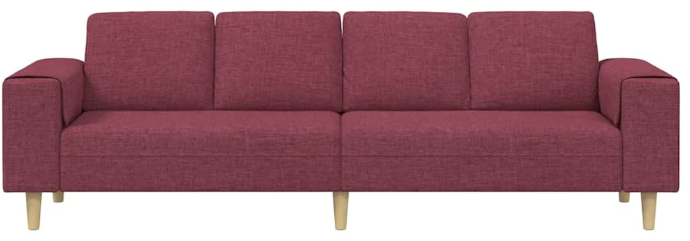 Svetainės sofa Vyno raudona 250 x 77 x 76 cm Poliesteris
