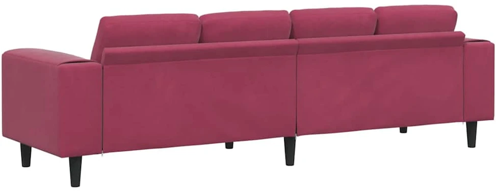 Svetainės sofa Vyno raudona 250 x 77 x 76 cm