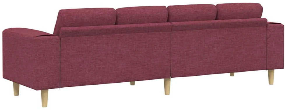 Svetainės sofa Vyno raudona 250 x 77 x 76 cm Poliesteris