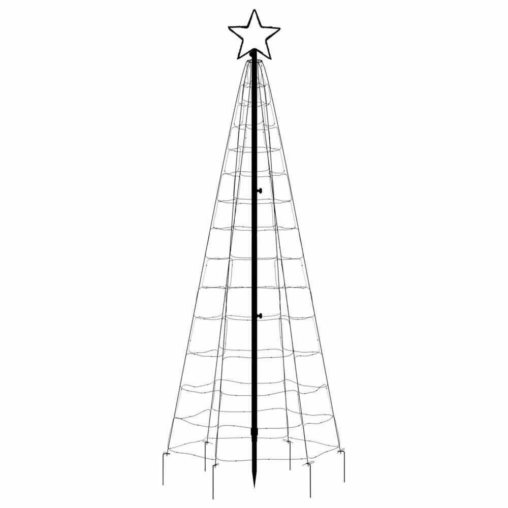 Šviečianti Kalėdų eglutė, 180cm, 220 šaltų LED, kūgio formos
