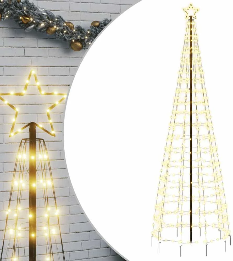 Šviečianti Kalėdų eglutė, 300cm, 570 šiltų LED, kūgio formos