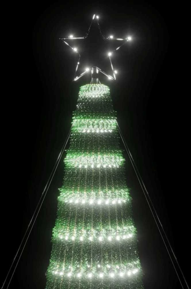 Šviečianti Kalėdų eglutė, 300cm, 688 šaltos LED, kūgio formos