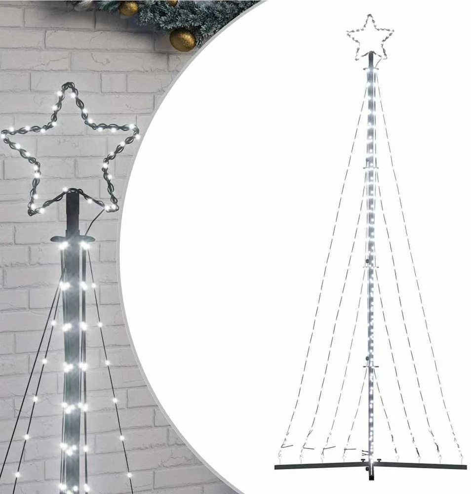LED Kalėdų eglutė 447 LED Šalta Balta 250 cm