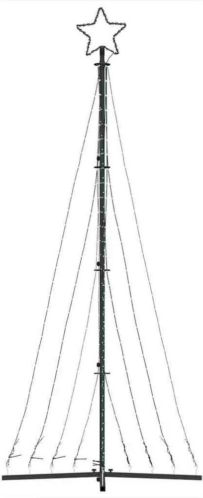 LED Kalėdų eglutė 447 LED Šalta Balta 250 cm
