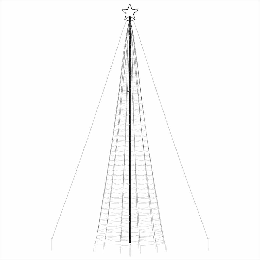 LED Kalėdų eglutė su smaigaliais 1534 LED Šaltai Balta 500 cm
