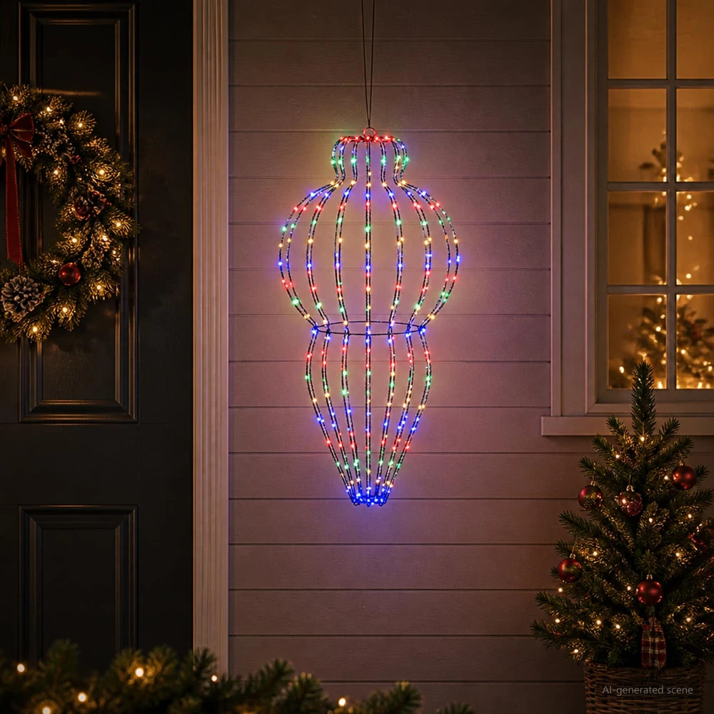 Šviečiantis kalėdinis dekoras 320 LED Įvairių spalvų