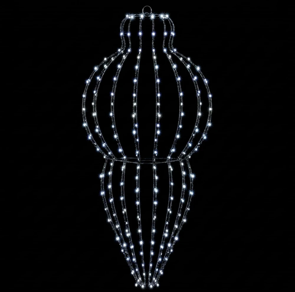 Šviečiantis kalėdinis dekoras 320 LED Šalta balta