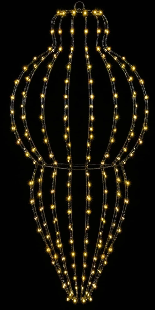 Šviečiantis kalėdinis dekoras 320 LED Šilta balta