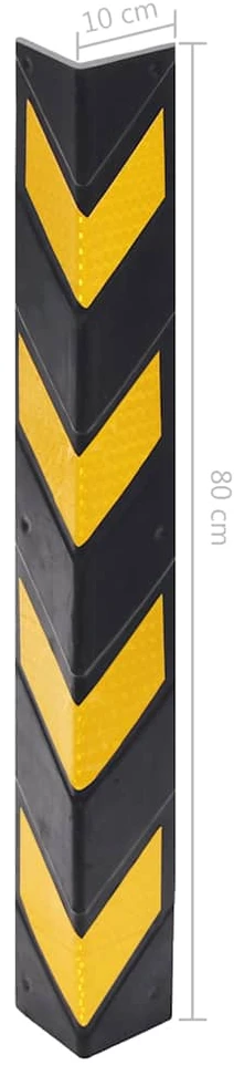 Šviesą atspindinčios kampų apsaugos, 10vnt., guma, 80cm