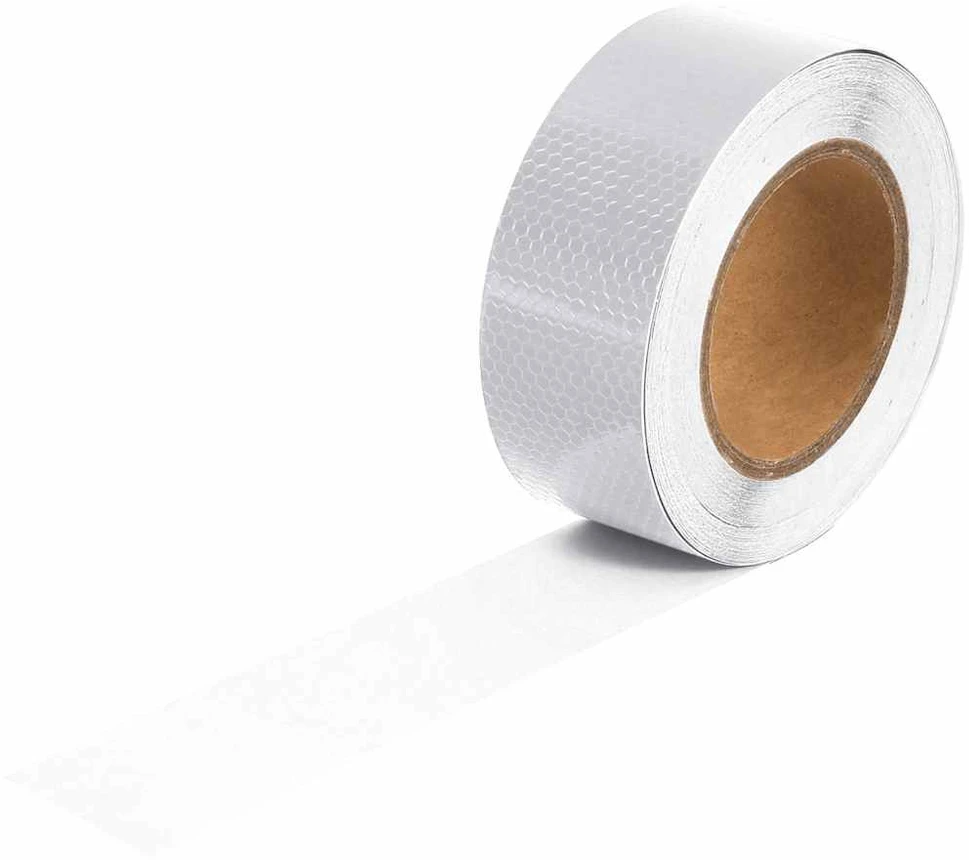 Šviesą atspindinti lipni juosta, balta, 5cmx20m, PVC