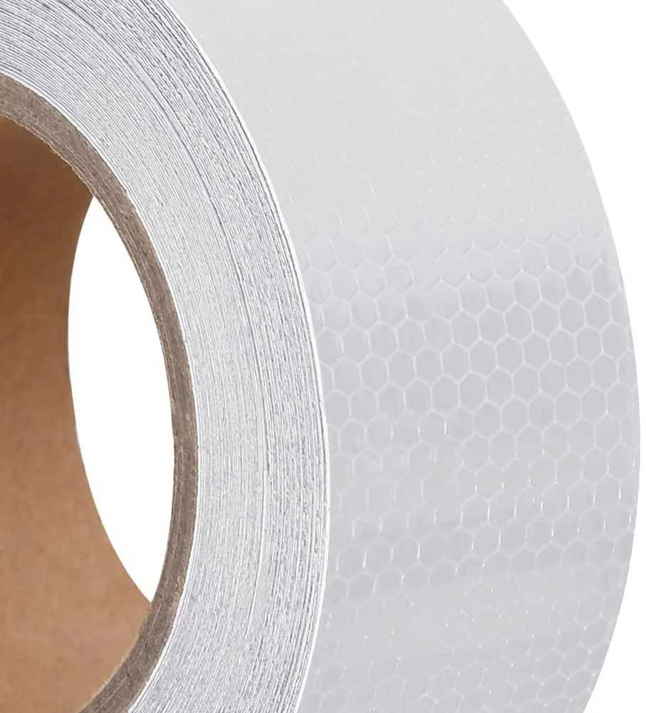 Šviesą atspindinti lipni juosta, balta, 5cmx20m, PVC