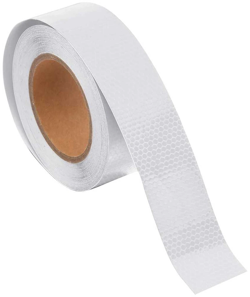 Šviesą atspindinti lipni juosta, balta, 5cmx20m, PVC