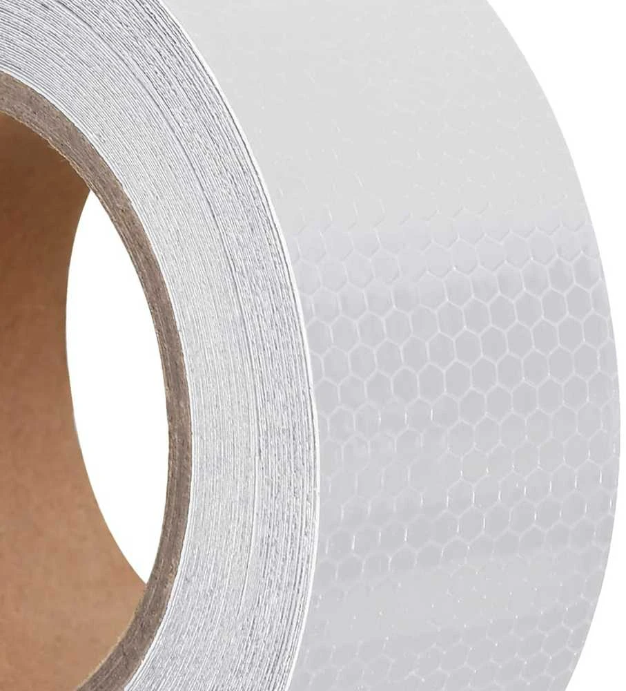 Šviesą atspindinti lipni juosta, balta, 5cmx20m, PVC