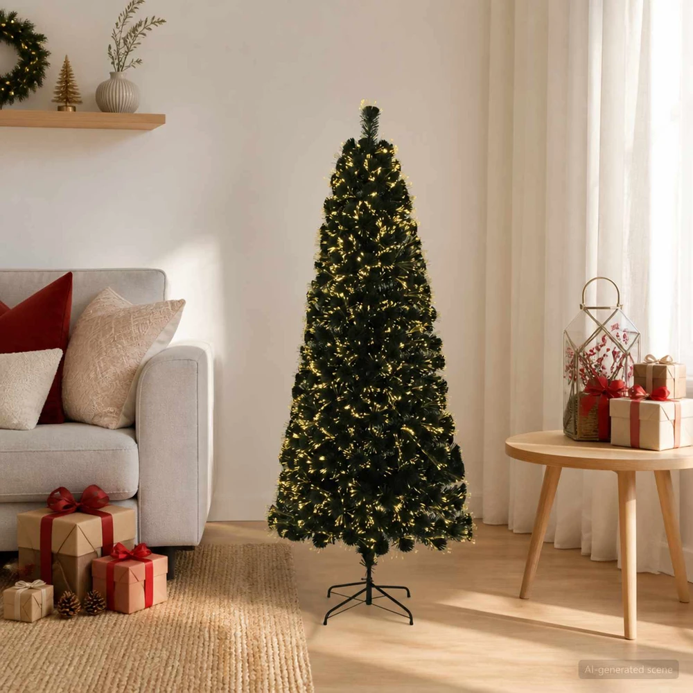 Šviesolaidinė kalėdinė eglutė 150 cm 24 LED Šilta balta PVC
