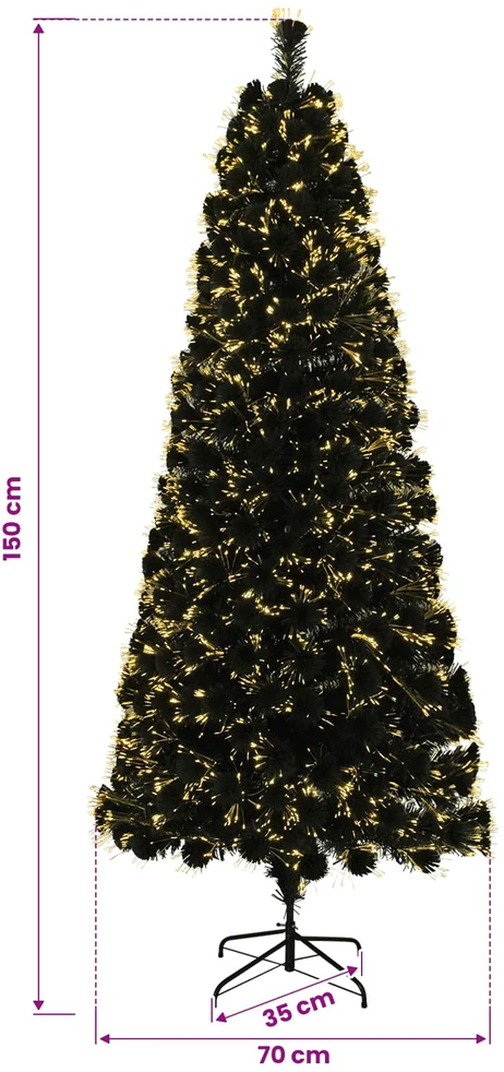Šviesolaidinė kalėdinė eglutė 150 cm 24 LED Šilta balta PVC