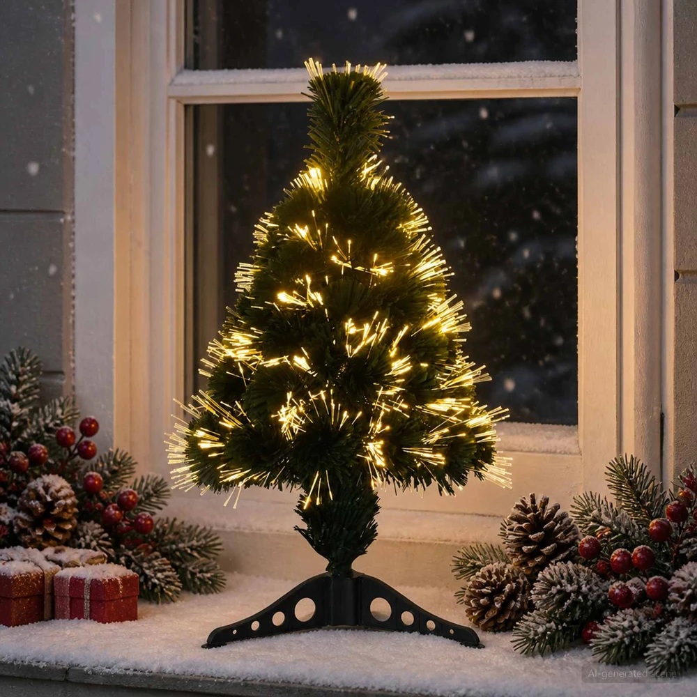 Šviesolaidinė kalėdinė eglutė 64 cm 12 LED Šilta balta PVC