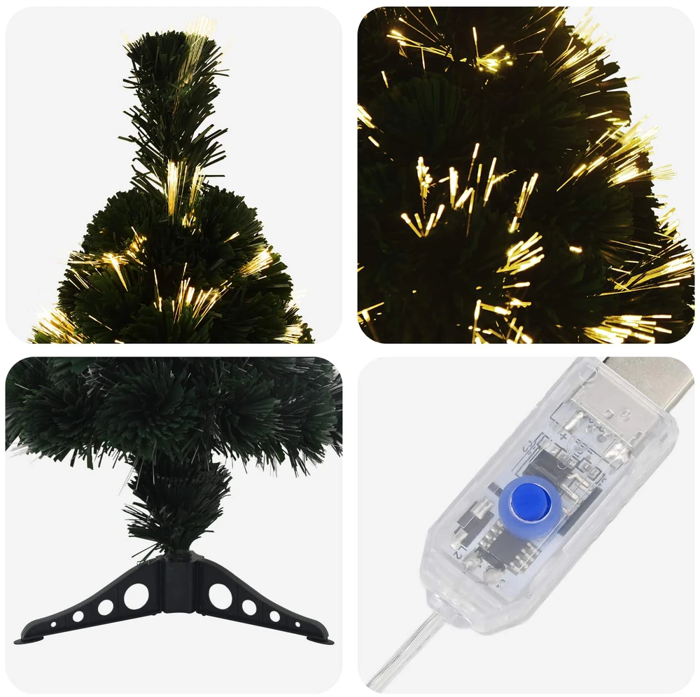 Šviesolaidinė kalėdinė eglutė 64 cm 12 LED Šilta balta PVC