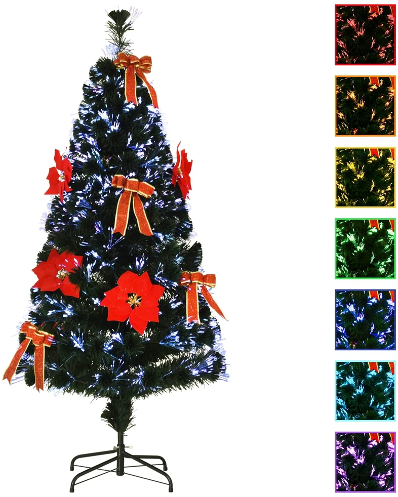 Šviesolaidinė Kalėdų eglutė 150 cm 24 LED Įvairių spalvų PVC