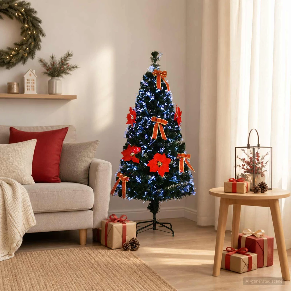 Šviesolaidinė Kalėdų eglutė 150 cm 24 LED Įvairių spalvų PVC