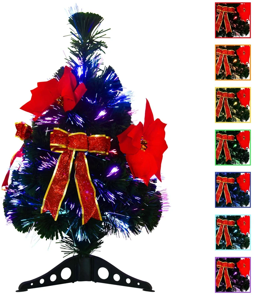 Šviesolaidinė Kalėdų eglutė 64 cm 12 LED Įvairių spalvų PVC