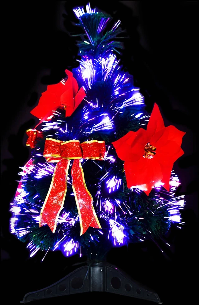 Šviesolaidinė Kalėdų eglutė 64 cm 12 LED Įvairių spalvų PVC