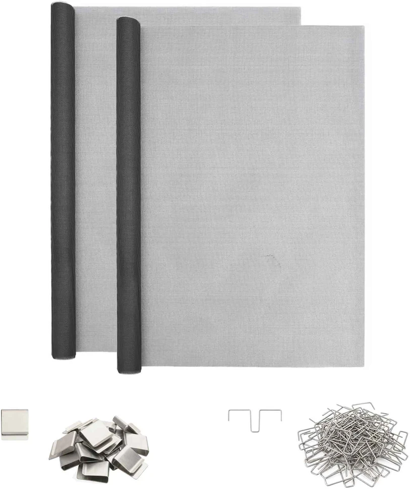 Šviesos šachtos dangtis su spaustukais 2 vnt. 70 x 190 cm Pilka