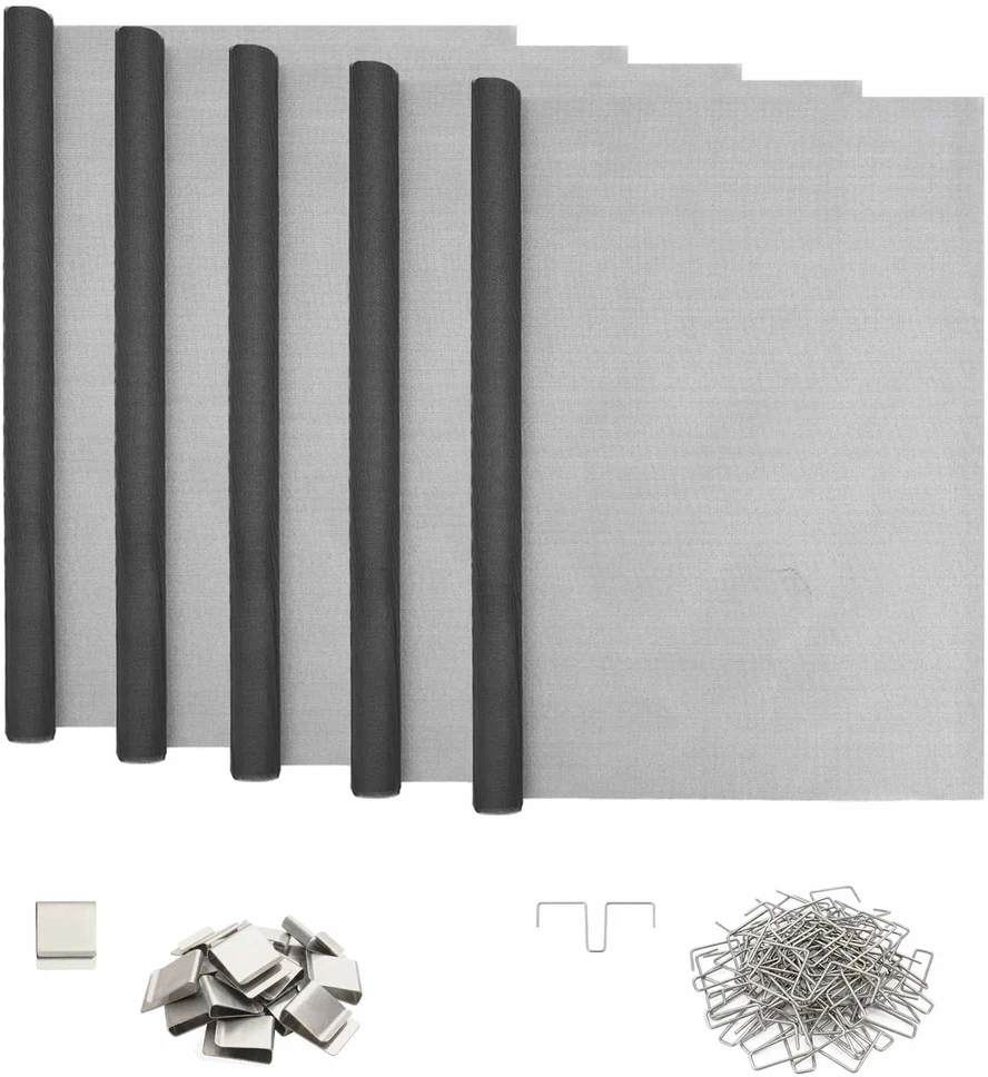 Šviesos šachtos dangtis su spaustukais 5 vnt. 70 x 130 cm Pilka
