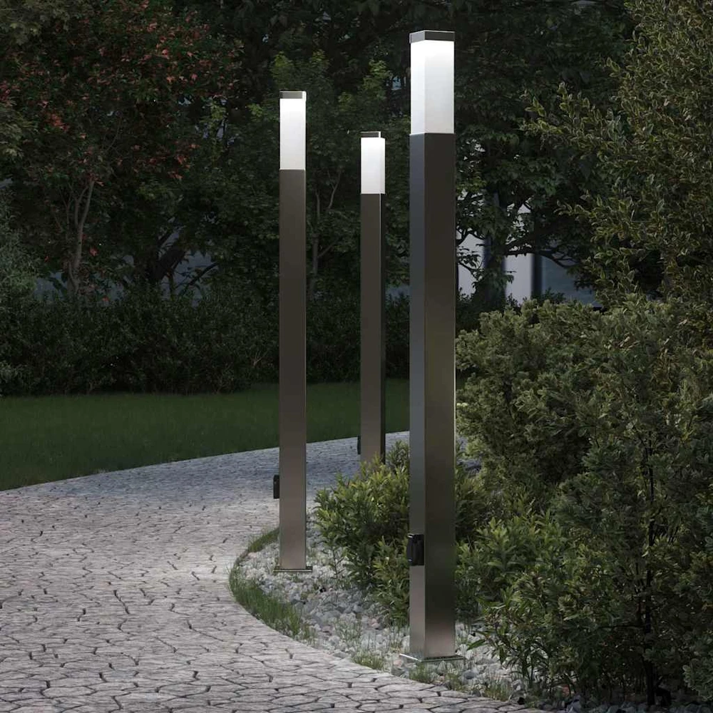 Pakabinamas šviestuvas Šviestuvai su išleidimo anga, 3 vnt., 110 cm, nerūdijantis plienas, IP44