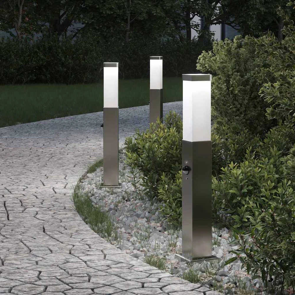 Pakabinamas šviestuvas Šviestuvai su jutikliu, 3 vnt., 50 cm, nerūdijantis plienas, IP44
