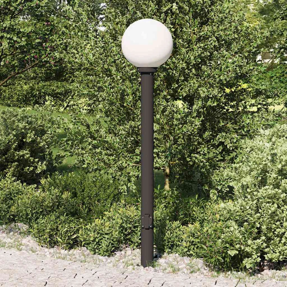 Pakabinamas šviestuvas Šviestuvas su stulpeliu ir lizdu, 120 cm, juodas, IP44