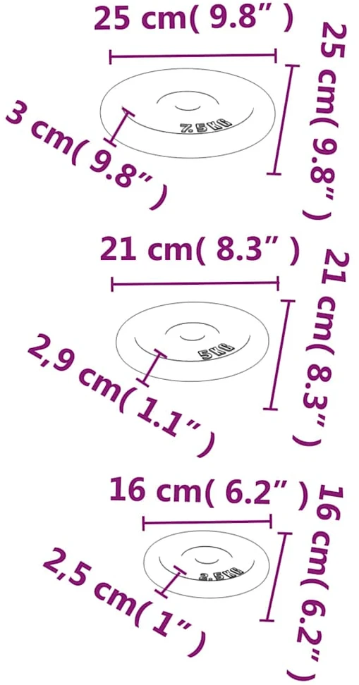Svoriai, 6vnt., 30kg, ketus