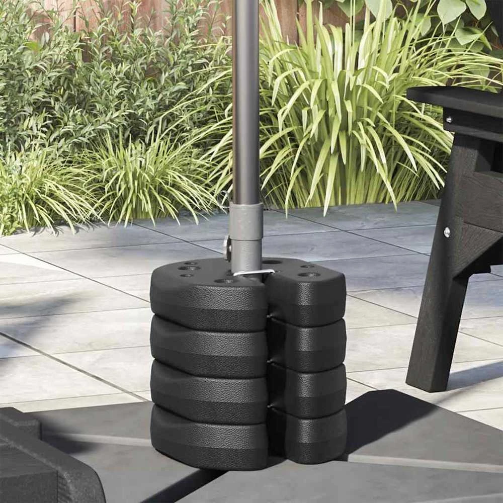 Svoriai pavėsinei, 4vnt., juodos spalvos, 220x50mm, betonas