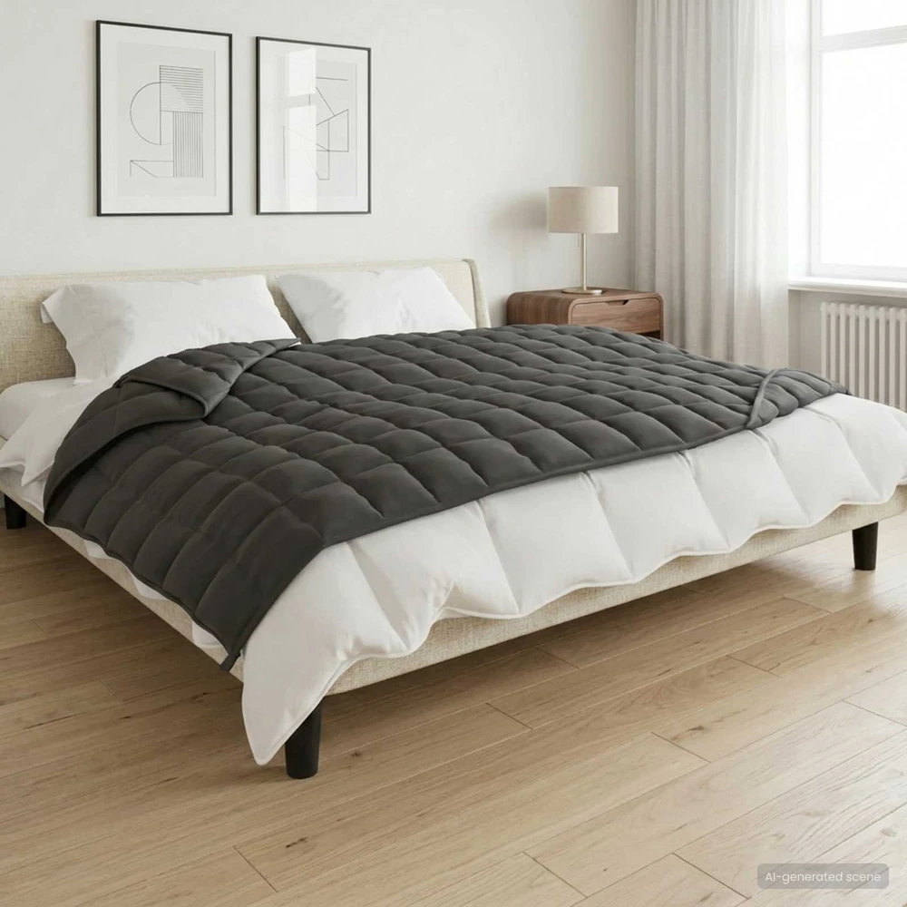 Svorio antklodė Antracito 140 x 200 cm 6kg 100% Medvilnė 205T