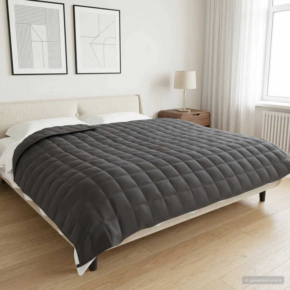 Svorio antklodė Antracito 200 x 230 cm 9kg 100% Medvilnė 205T