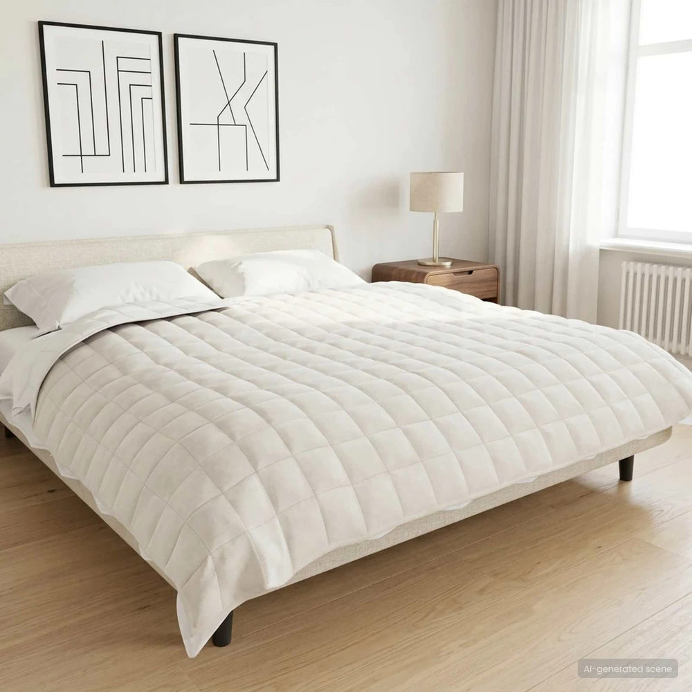 Svorio antklodė Balta 200 x 230 cm 9kg 100% Medvilnė 205T
