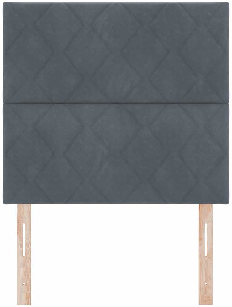 Galvūgalis Tamsiai pilka 100 cm Aksomas