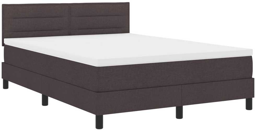 Kiemas lova su galvūgalio Tamsiai rudas 140 x 200 cm audinys