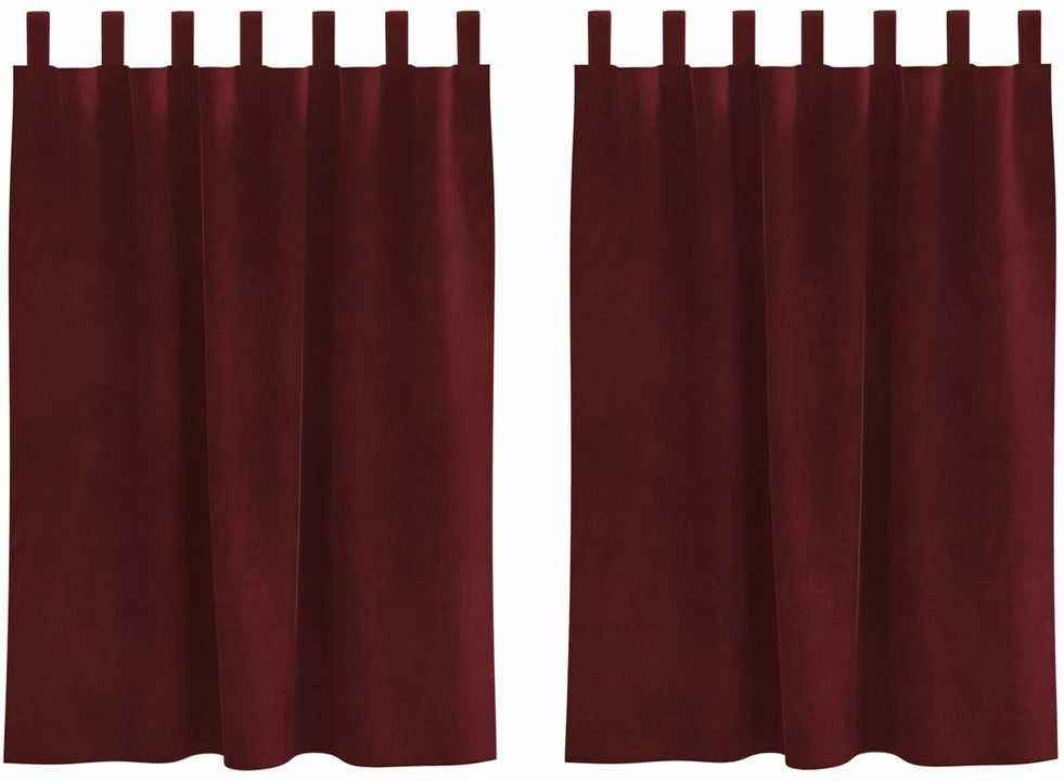 Užtemdymo užuolaidos 2 vnt. Vyno raudona 140 x 140 cm Aksomas