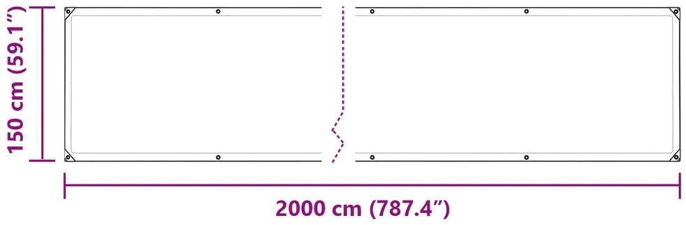 Tarpas 140 gsm Skaidrus 20 x 1,5 m PE