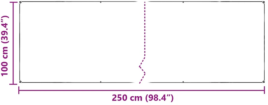 Tarpas 140 gsm Skaidrus 2,5 x 1 m PE