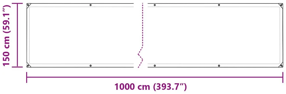 Tarpas 350 gsm Skaidrus 10 x 1,5 m PVC
