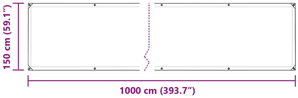 Tarpas 350 gsm Skaidrus 10 x 1,5 m PVC