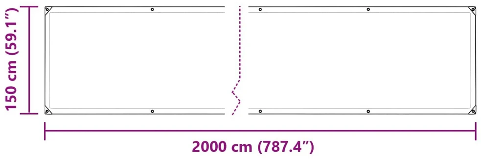 Tarpas 350 gsm Skaidrus 20 x 1,5 m PVC